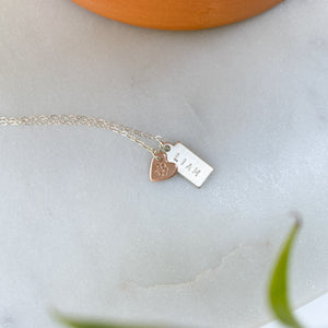 Custom Hand-Stamped Dog Mom Necklace